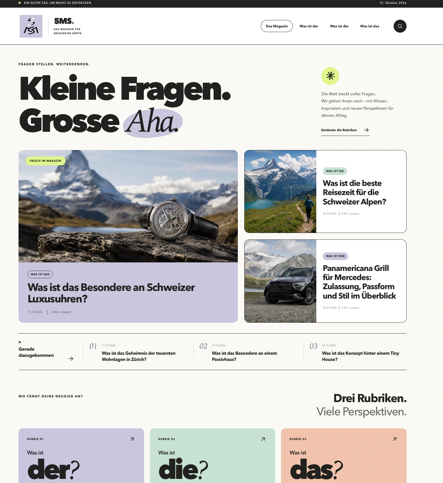 5ms.ch website — previous web development project