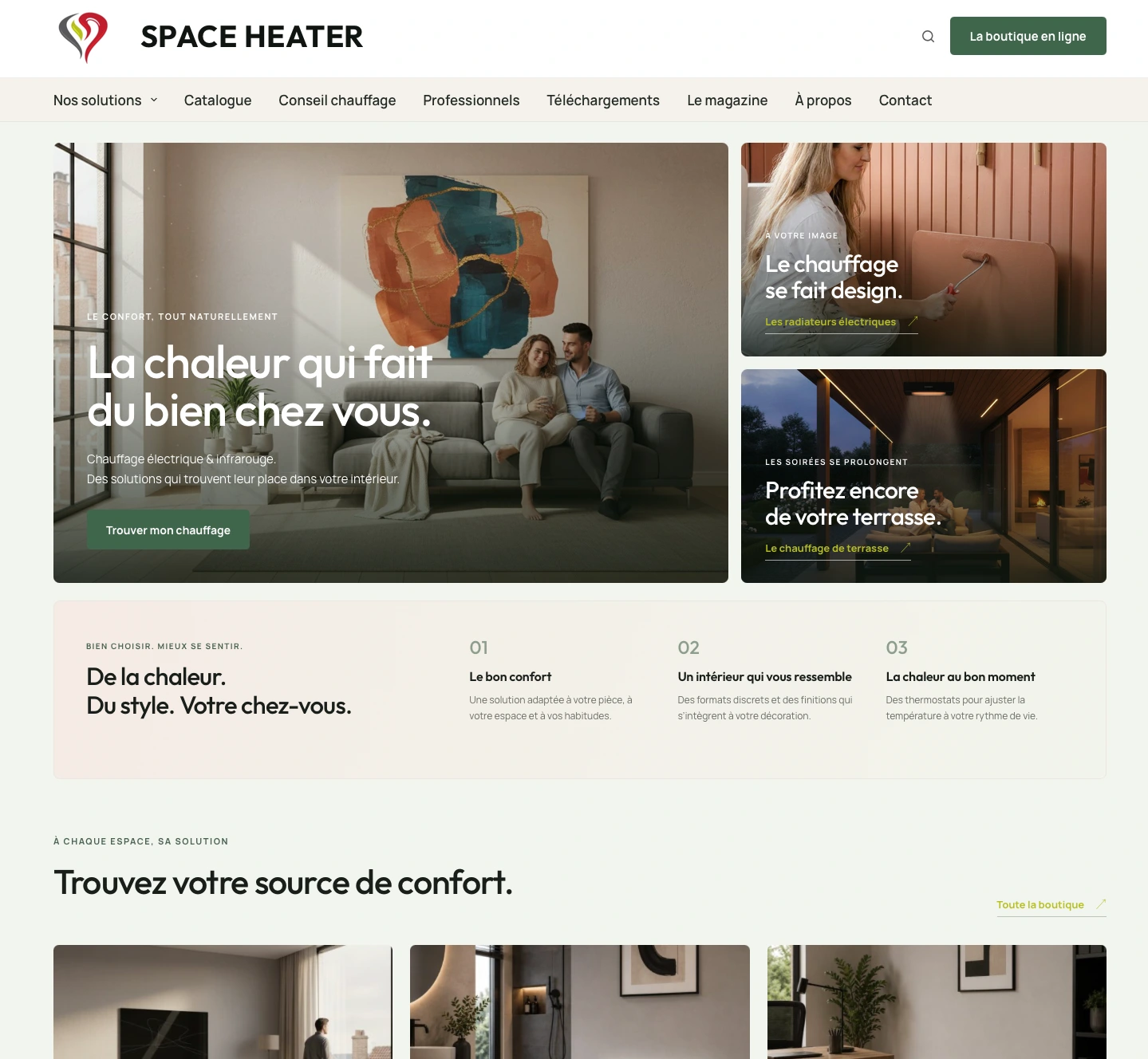 Space Heater France website — latest web development project